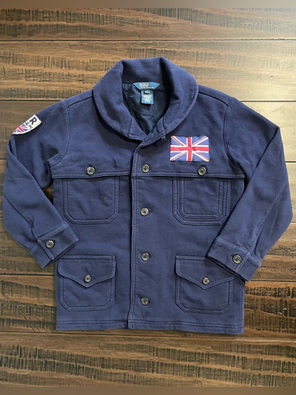 Ralph Lauren Boys Navy Blue Button Front Cardigan Jacket